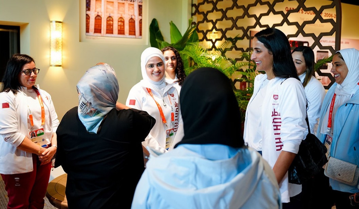 Sheikha Hind bint Hamad Al Thani Meets Qatar's Players Participating in Asian Games